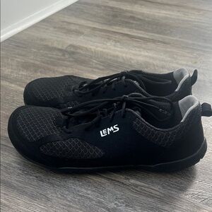 Lems Minimalist Barefoot Shoes Men’s 13 Black Zero Drop Wide Toe Box =
